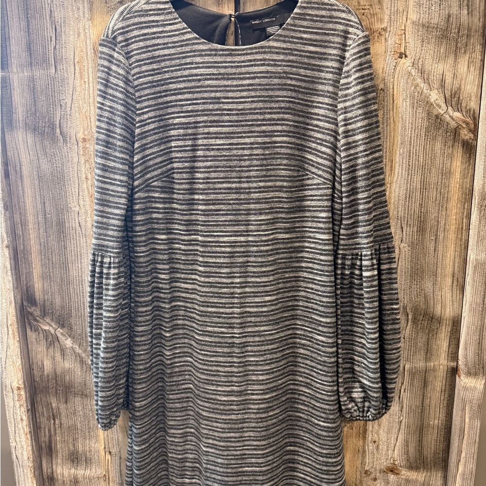 Maggy London Gray Plaid Dress